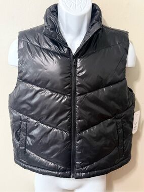 Black Puffer Vest - Classic Quilted Style